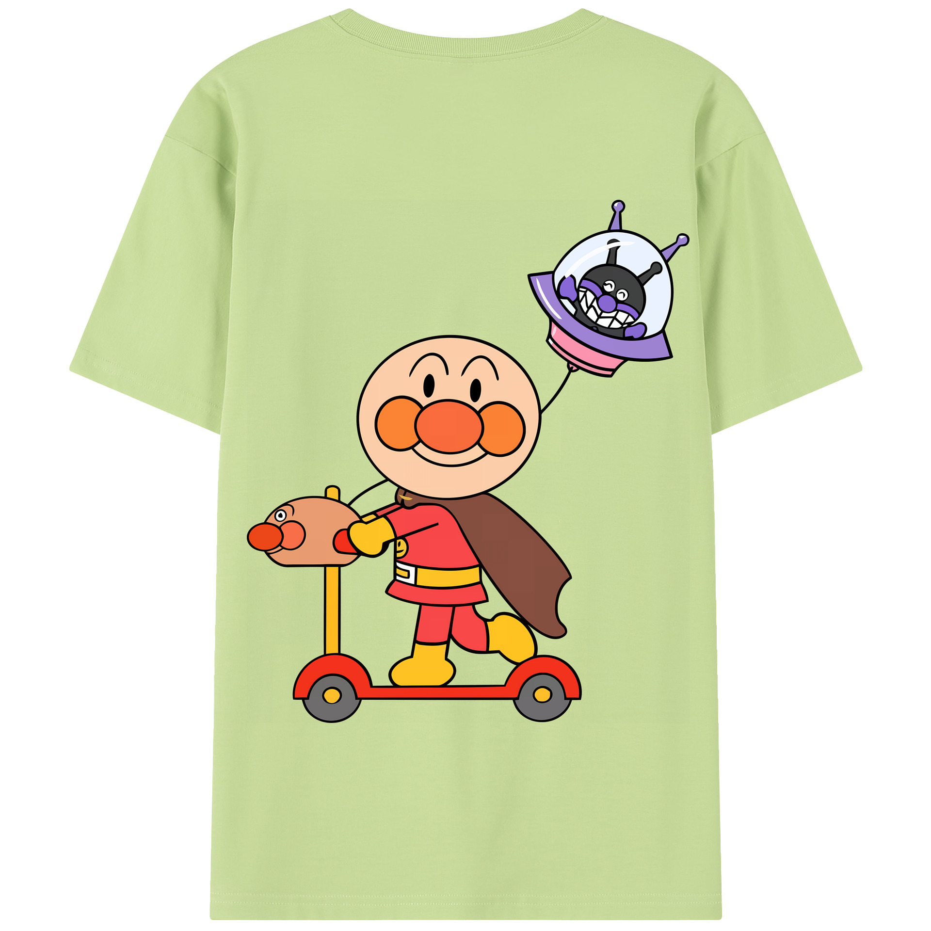 （画像用） アンパンマン Anpanman 綿100％半袖Tシャツ（背面プリント）